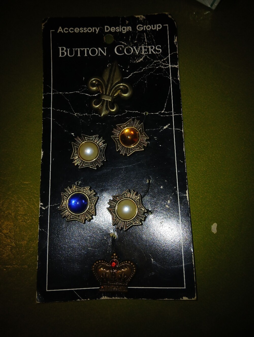 6 Vintage Button Covers.